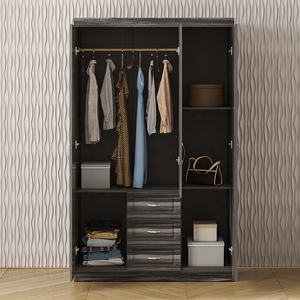 Armoire <span class=keywords><strong>pliante</strong></span> à 3 portes, armoire murale, <span class=keywords><strong>placard</strong></span> de chambre à coucher avec 3 tiroirs, armoire de chambre à coucher personnalisée - Product Image 4