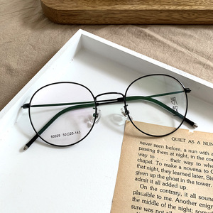 Qianai – monture de lunettes rondes 50-20-143, monture complète unisexe en acier inoxydable, anti-uv, pour ordonnances - Product Image 3