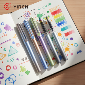 YIREN <span class=keywords><strong>Penna</strong></span> <span class=keywords><strong>Stilografica</strong></span> in Metallo con Colore Sfumato, Pennino in Acciaio Inox Stile <span class=keywords><strong>Lamy</strong></span> da 3,8mm, Scrittura Fluida per Studenti e Ufficio - Product Image 1