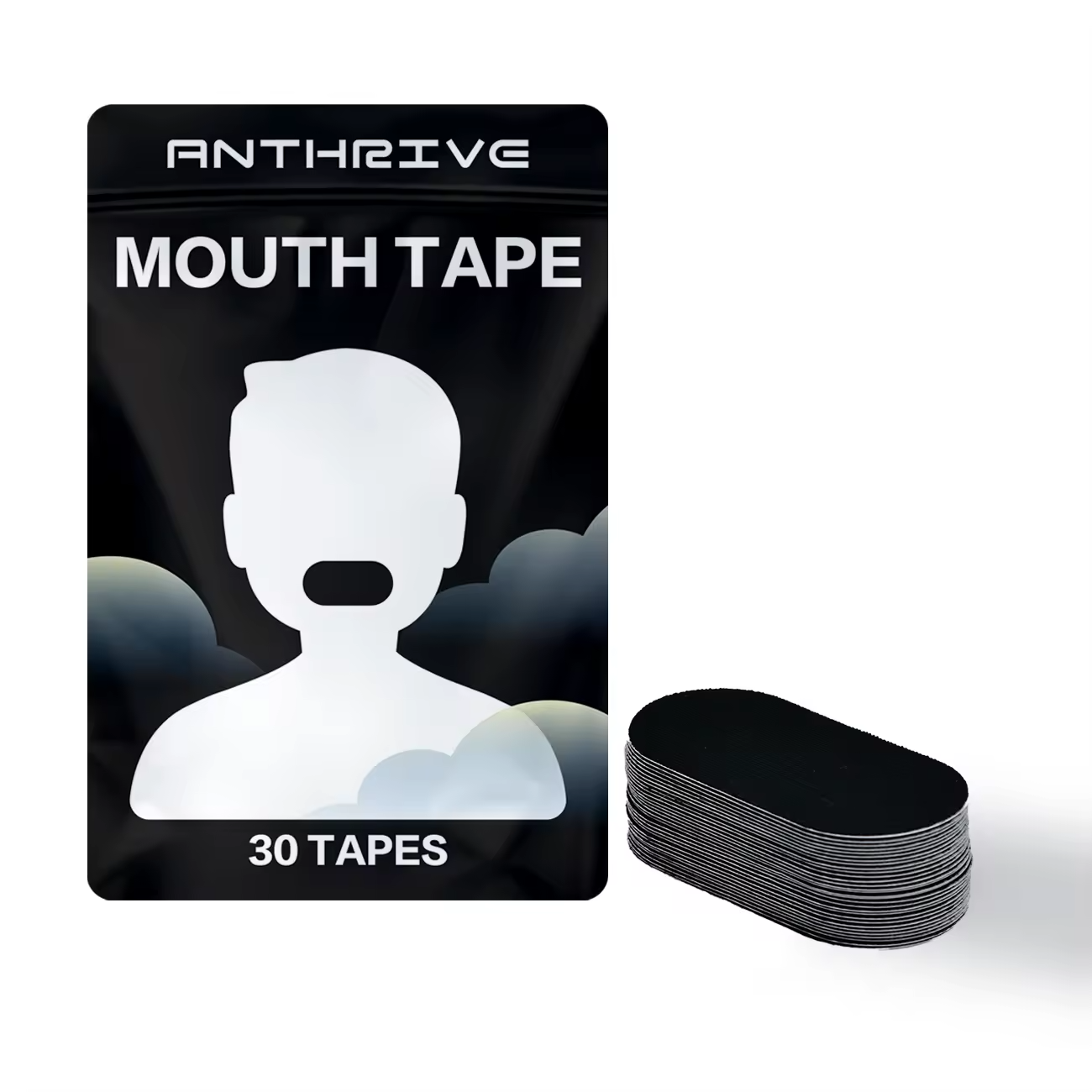 Anthrive Premium Breathable Sleep Strips 30 PCS Custom Pack Mouth Tape Nose Tape Nasal Strips For Better Sleep Snoring Relief
