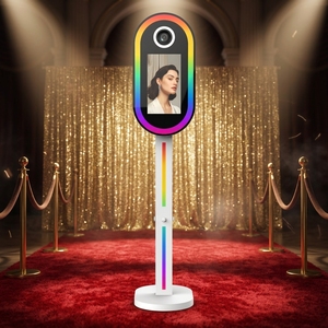 2026 Selfie 15.6 Pollici Touch Photobooth DSLR Photo Booth Magic Mirror con Schermo LCD, Struttura Ovale in Metallo, Stampa Self-Service - Product Image 3