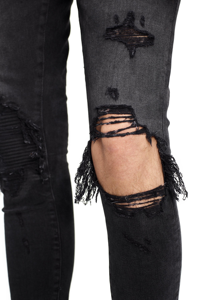 DiZNEW Oem <span class=keywords><strong>Jeans</strong></span> <span class=keywords><strong>Homme</strong></span> Déchiré Ajusté de Haute Qualité - Product Image 4
