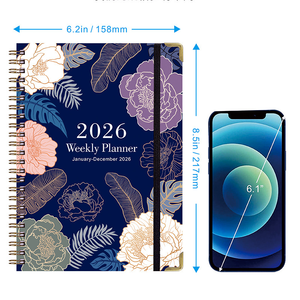 Agenda Semanal en Inglés 2026, Cuaderno Espiral A5, Diario <span class=keywords><strong>de</strong></span> <span class=keywords><strong>Trabajo</strong></span> y Ejercicio, Tapa Dura - Product Image 6