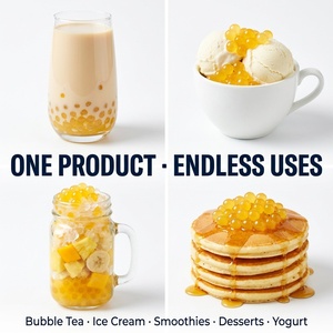 Service OEM Certifié HALAL Perles de boba éclatantes saveur <span class=keywords><strong>banane</strong></span> non laitières 1,3 kg Prix usine de gros pour Bubble Tea - Product Image 2