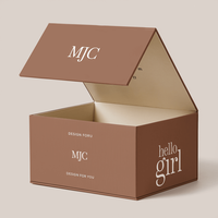 Individuelle Logo-Geschenkverpackungen aus Recyclingpapier, braune Magnetverschluss-Boxen, kleine stabile Schuhkartons aus Papier