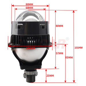 IPHCAR alta potencia 3 pulgadas P1PRO <span class=keywords><strong>Matrix</strong></span> Bi LED lente de Proyector láser 6000K 6 + 1 Chip LED lámpara antiniebla DE COCHE LED lente de proyector faros - Product Image 3