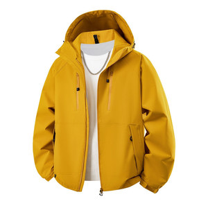 Chaqueta cortavientos con capucha, unisex, de manga larga, resistente al viento, para senderismo al aire libre - Product Image 1