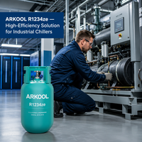 Gas Refrigerante ARKOOL R1234ze de Alta Pureza 99.9% HFO-1234ze Bajo GWP para Enfriadores, Mejor que R134a, Certificado DOT CE