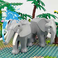 Ville Animal Zoo ferme MOC bloc de construction cochon poulet mouton Crocodiles Panda dauphin éléphant gorille fruits aigle briques jouets