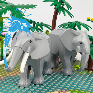 Ciudad Animal Zoo granja MOC bloque de construcción cerdo pollo oveja cocodrilos Panda delfín elefante gorila fruta águila ladrillos Juguetes - Product Image 2