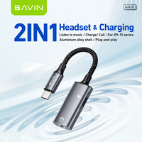 Câble d'extension pour écouteurs BAVIN AUX51 3,5 mm Type C 2 en 1 pour Android