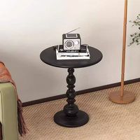 Table d'appoint noire moderne de style français, table de chevet créative, petite table à thé avec étagère de rangement pour chambre à coucher, salon, appartement