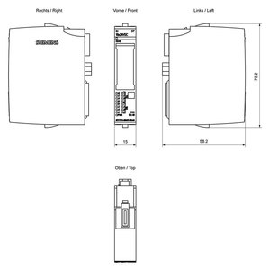 Siemens 6es7131-6bh01-0ba0 SIMATIC ET 200sp, Mô-đun đầu vào kỹ thuật số của 16x24V DC tiêu chuẩn loại 3 (IEC 61131) - Product Image 6