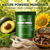 Masque capillaire au collagène, masque capillaire anti-frisottis, lissant, au beurre d'avocat, nourrissant, réparateur pour cheveux secs, OEM