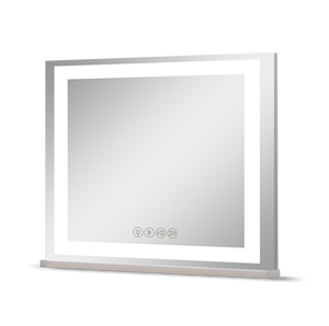 Hiện đại đôi mặt LED <span class=keywords><strong>Vanity</strong></span> gương cho Bluetooth loa kích thước lớn mỹ phẩm bàn trang điểm gương cá nhân các tính năng cho - Product Image 1