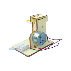 बच्चों के शैक्षिक लकड़ी हाथ क्रैंक जनरेटर किट भाप असेंबली सामग्री पैक के लिए छात्र विज्ञान प्रयोग सौर खिलौना - Product Image 4