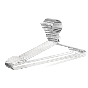 Cintre à vêtements en acier inoxydable coupe-vent 40/42/45cm, crochet de séchage en métal épais pour usage domestique - Product Image 1