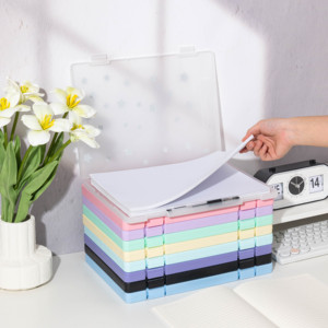 2024 New Products Plastic Durable A4 Office Document Storage Fill case Magazine <strong>Box</strong> File <strong>Box</strong> <strong>Folders</strong> Custom logo - Product Image 1