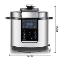 Cuisinière à riz numérique programmable de qualité supérieure, 6 L, pot en aluminium, antiadhésif, cuiseur à pression électrique