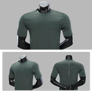 เสื้อยืดแขนสั้นผ้า15% ไนลอนระบายอากาศได้ดีผ้าสแปนเด็กซ์85% โลโก้ได้ตามต้องการ - Product Image 6