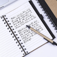 Carnet à spirales multifonctionnel en papier kraft avec élastique, calculatrice solaire, stylo et notes autocollantes à sublimation