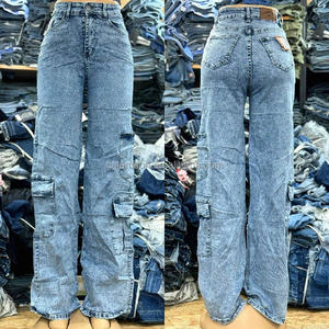 Pantalones de mezclilla casuales de pierna ancha estilo boyfriend para mujer al por mayor YQ - Product Image 3