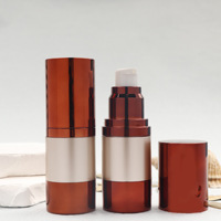 Faible MOQ En stock Flacon pompe à vide 15 ml pour lotion, flacon compte-gouttes pour pigment de tatouage, en PET, OEM ODM, Vente en gros