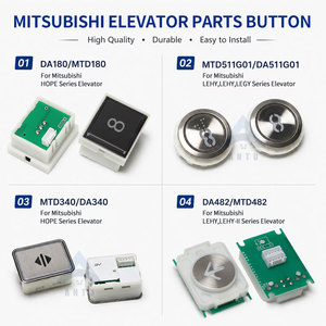 Pièces détachées pour ascenseurs, bouton de cabine d'ascenseur DC12V DA482/MTD482, boutons poussoirs carrés modernes pour hôtels - Product Image 5