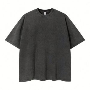 Design Custom 260GSM Heavyweight Cotton Oversized Vintage T-<b>Shirts</b> for Men Acid Washed Streetwear Distressed Blank Tees - Product Image 4