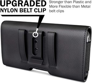 Étui de téléphone portable avec clip ceinture et porte-carte d'identité pour Apple/Samsung/HUAWEI/OPPO, compatible avec Otterbox, noir, grand format - Product Image 3