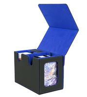Boîte à cartes en cuir PU écologique et étanche avec fenêtre, personnalisable pour l'exportation, pour 160+ cartes TCG, jeu de société Three Kingdoms Kill