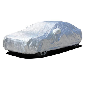 Housse de voiture extensible imperméable en polyester PEVA - Protection UV à 90 %, anti-soleil, anti-poussière, ajustement personnalisable, modèle universel - Product Image 1