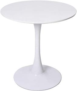 Mesa de comedor redonda, mueble pequeño y mediano de cocina, color blanco - Product Image 1