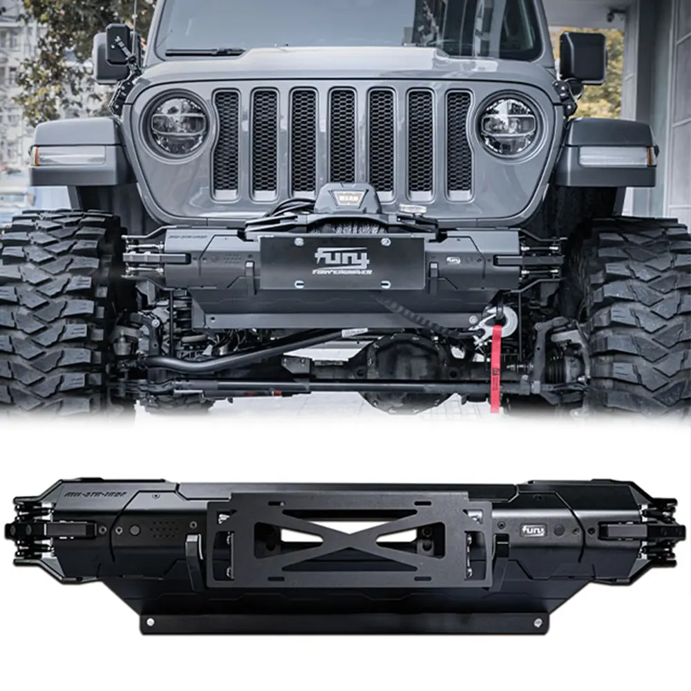 Fury 2018+ Accessories Parts Cnc Process Auto Car Front Bumper For Jeep  Wrangler Jl Jt - Buy Cnc Process Auto Car Front Bumper,Front Bumper For Jeep  Wrangler Jl Jt,Accessories Parts For Jeep