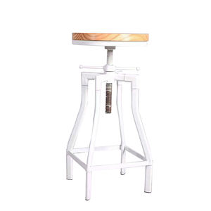 Chaises de bistrot français commercial industriel chaise d'ascenseur de tige de <span class=keywords><strong>vis</strong></span> <span class=keywords><strong>tabouret</strong></span> en <span class=keywords><strong>bois</strong></span> de base de fer de cru pour l'hôtel de bistro de restaurant - Product Image 3