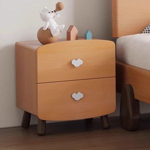 모던 북유럽 스타일 원목 아동 침대 미니멀리스트 둥근 모서리 어린이 싱글 플랫폼 침대 프레임 (남아 여아용) - Product Image 5