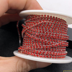 Chaîne de strass en cristal diamanté 2025 en gros, chaîne de strass à griffes pour la fabrication de bijoux, la décoration de vêtements et la garniture - Product Image 3