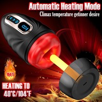 Automatischer Masturbator für Männer mit Tiefenklopf-Funktion, Zungenleck- und Heizfunktion, Silikon-Vibrator Sexspielzeug