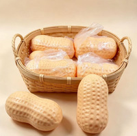 Nouveau Jouet Squishy Géant en Forme d'Arachide à Presser, Ornement de Bureau Amusant, Jouet Anti-Stress pour le Bureau, Idéal pour les Fêtes