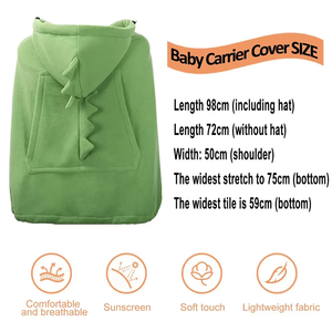 Copertura per il trasporto invernale per i marsupi, copricostume universale con cappuccio caldo, scialle a prova di freddo per passeggini con custodia - Product Image 3