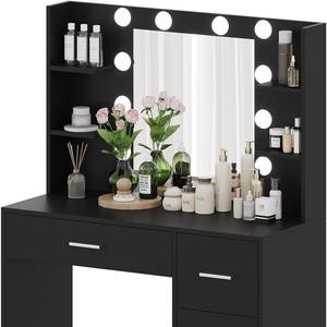 Meja Rias Gaya Modern dengan Penyimpanan untuk Meja Makeup dan Perlengkapan Rias - Product Image 4