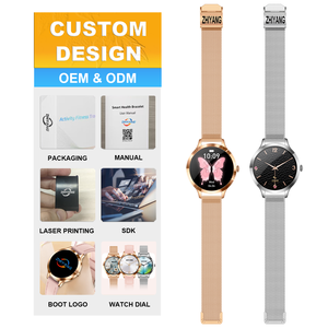 <span class=keywords><strong>Smartwatch</strong></span> T91 per Modalità Sport, Frequenza Cardiaca, Ossigeno nel Sangue, Schermo AMOLED da 1,04 Pollici, 35mm Oro Rosa, Argento e Cinturini Multipli - Product Image 2