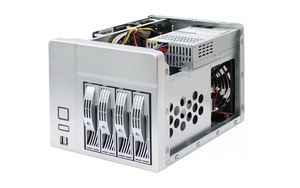 Boîtier <span class=keywords><strong>Mini</strong></span> <span class=keywords><strong>ITX</strong></span> NAS-04 avec 4 baies HDD Hot-Swap-Conception de grain de bois pour le stockage à la maison/au bureau et le cloud privé - Product Image 2
