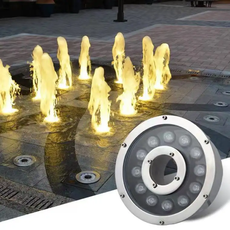 IP68 водонепроницаемый RGB 30 алюминиевый светодиодный музыкальный фонтан огни подводный бассейн водяная струя 90 Фонтан Насадка наружное светодиодное освещение