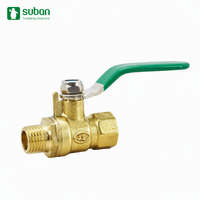 Robinet à bille 1/2 pouce DN15, filetage mâle-femelle, poignée longue, corps épaissi robuste, 1,6 MPa pour eau, gaz, huile