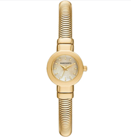 50 pièces MAROSERTO Montre pour femme avec logo personnalisé, petite montre élégante en acier inoxydable à quartz avec bracelet unique