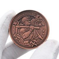 Pièce de monnaie en cuivre sur mesure du fabricant, plaquée vintage antique, détails fins, logo 3D en relief, ronde, 99,9% cuivre fin, 1 once, pièce de monnaie en cuivre pur