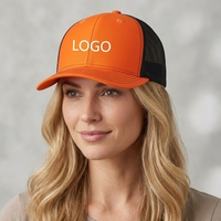 Gorras Trucker Personalizadas al por Mayor, 100% Poliéster Twill, Bordado 3D, Impresión por Transferencia de Calor, Estilo Vintage, 6 Paneles, Unisex, Gorra Deportiva