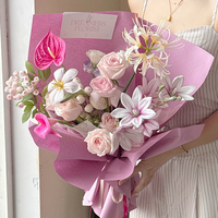 Ribest Papier d'emballage personnalisé pour bouquets de fleurs en papier kraft pour emballage en papier de concepteur de cadeaux