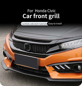 הסיטונאי הגון הקדמי שחור מבריק עבור <span class=keywords><strong>honda</strong></span> עבור 2016 אזרחית-2020 סגנון ספורט מול ברדס החלפת 10 gen - Product Image 4